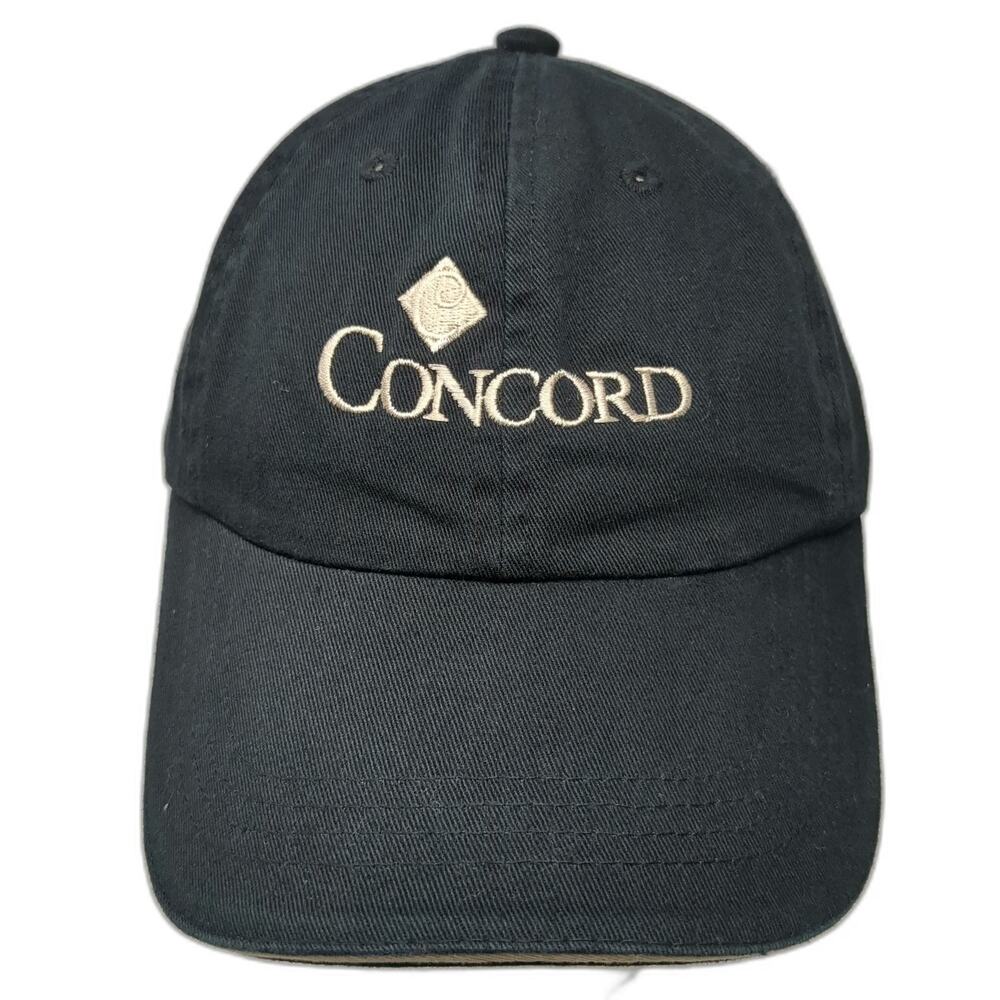 Port Authority Concord Anniversary Black Baseball Cap One Size Sandwich Brim Hat